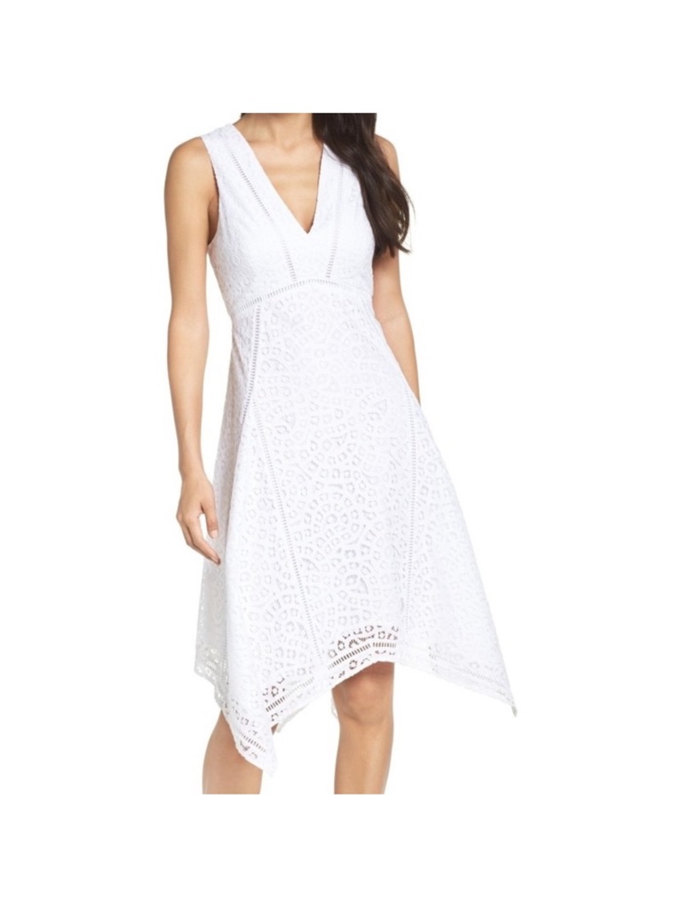 Lilly Pulitzer White Elyse Lace Midi Dress